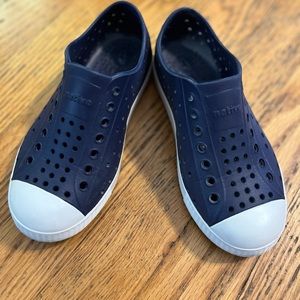 Brand new navy blue Native shoes
